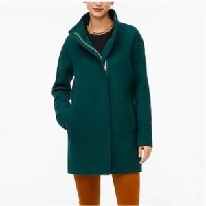 J Crew City Coat Dark Green Size 6